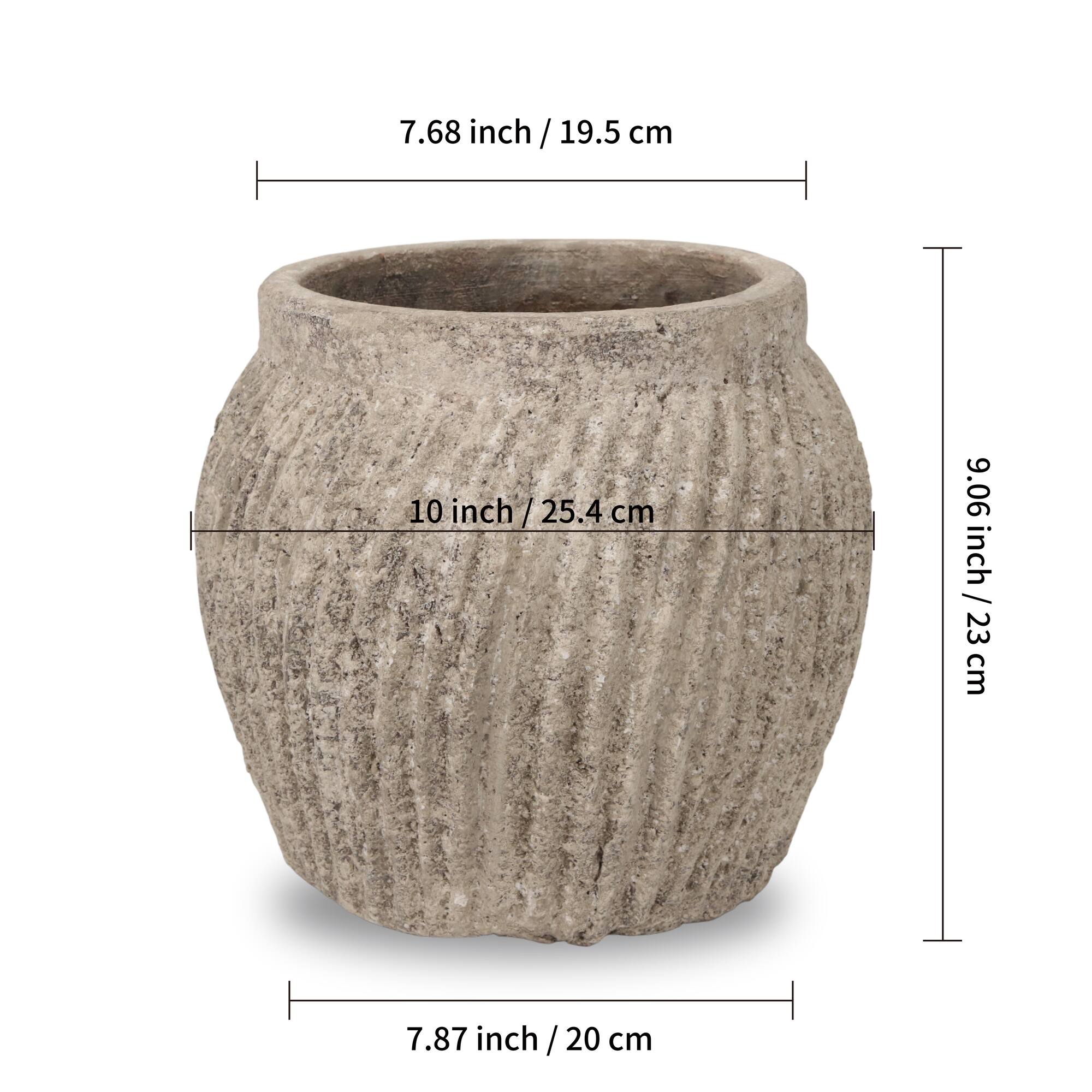 10" Terra Cotta Gray Ceramic Pot by Ashland®